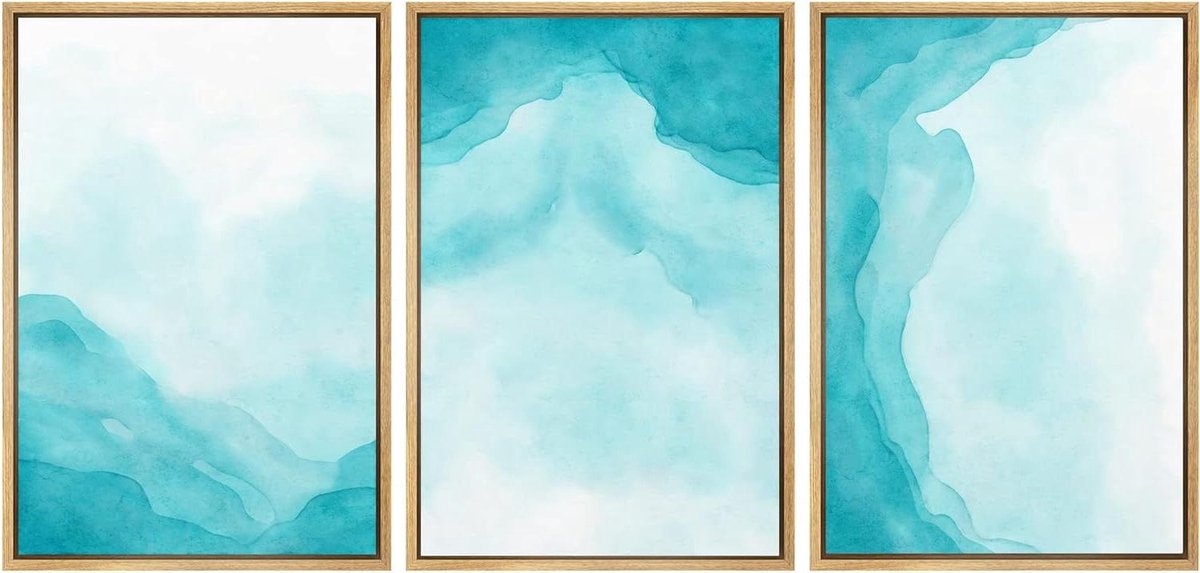 Canvas Kunstwerk Set - Wanddecoratie Muurkunst - Woonkamer Decoratie - Set van 3 panelen - 40x60 cm per stuk