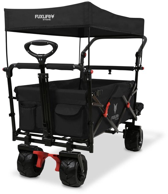 FUXLIFE CTB800 Opvouwbare strandtrolley Grijs - Beach Cruiser - belastbaar tot 75kg van Merkloos — afbeelding 2