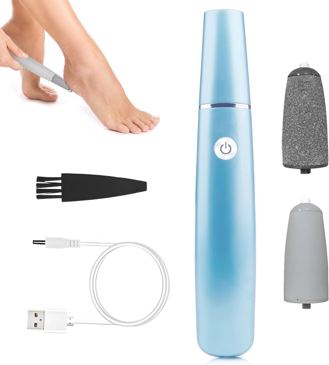 Pedicure Set voor Voetverzorging - Elektrische Eeltverwijderaar voor Hielkloven en Dode Huid, Ideaal voor Zachte Voeten