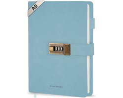 Systemyze Dagboek Volwassenen met Slot en Code – Hervulbaar – Journal – A5 – Baby Blue