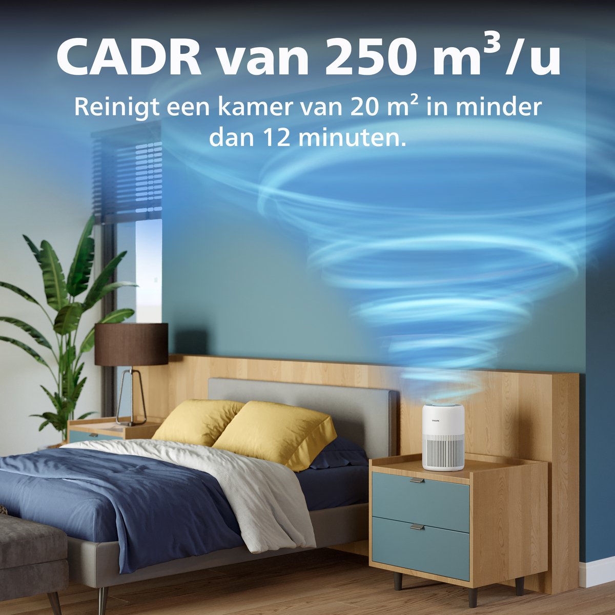 Philips PureProtect 900 Series - Luchtreiniger - CADR 250m3/u - Ruimtes tot 65m2 - 3 laags HEPA filtratie - Air+ App - Stille Reiniging - Compact - Wit - AC0950/10 thumbnail 4