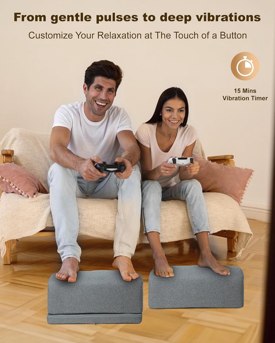 Bureauvoetsteun - Voetensteun Verwarming - Comfortabel Zitten - Verwarming en Massage - 3 Hoogtes - Zwart — cadeau in Cadeau-ideeën - foto 5