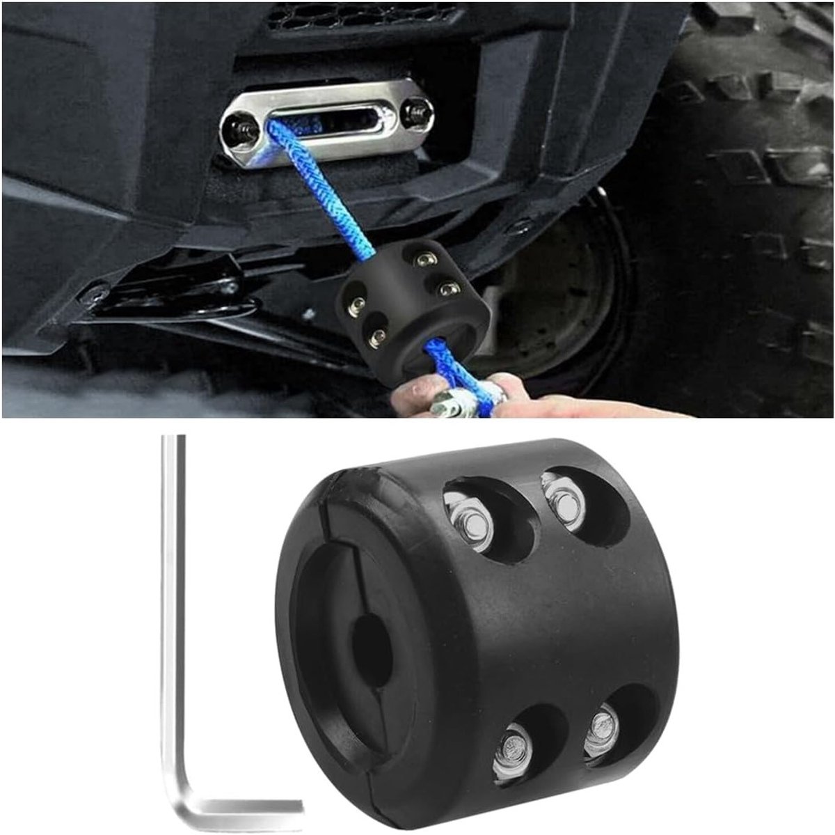 Rubberen Kabelstopper voor Winch, Kabelbescherming en Trekhaak, Veiligheid voor ATV en UTV, Kabelsaver voor Winch en Voertuigen
