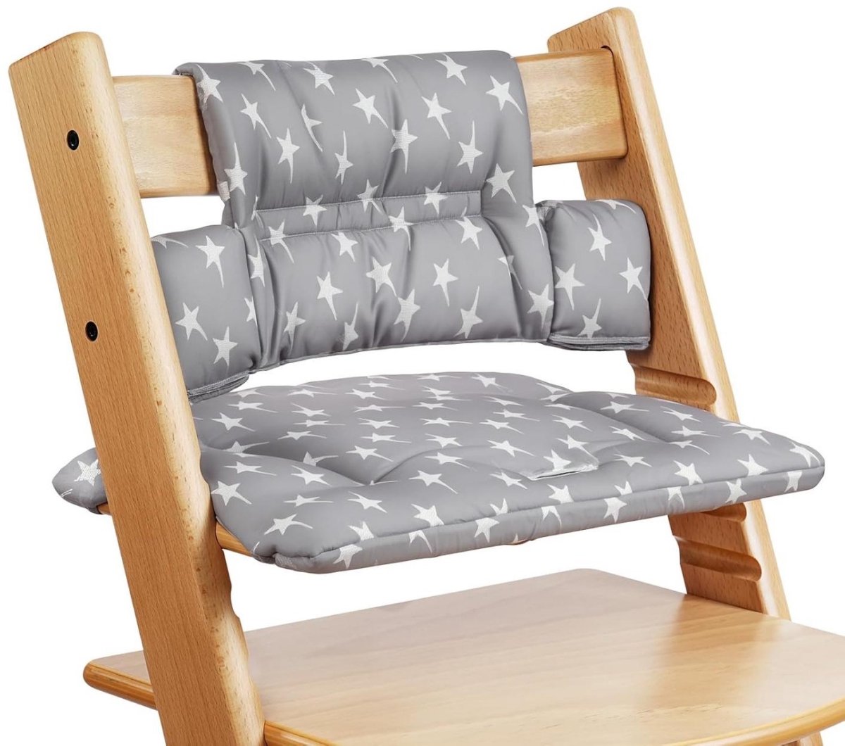 longziming -2-Delig Zitkussen Set - Kinderstoel Kussen - Hoogstoel Bekleding - Vlekwerende Coating - Anti-Slip Klittenband - Katoen Met Polyacrylaat - Ergonomisch Comfort Voor Gevoelige Huid - 2 Stuks