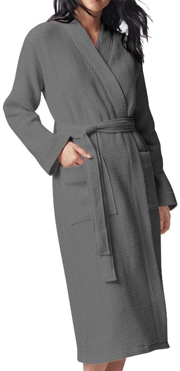 Jhubersproducts - Wafelochtendjassen - Uniseks Badjas - Comfortabele Katoenen Kimono - Lichte Ochtendjas voor Spa - Ideaal voor Loungewear - Geschikt