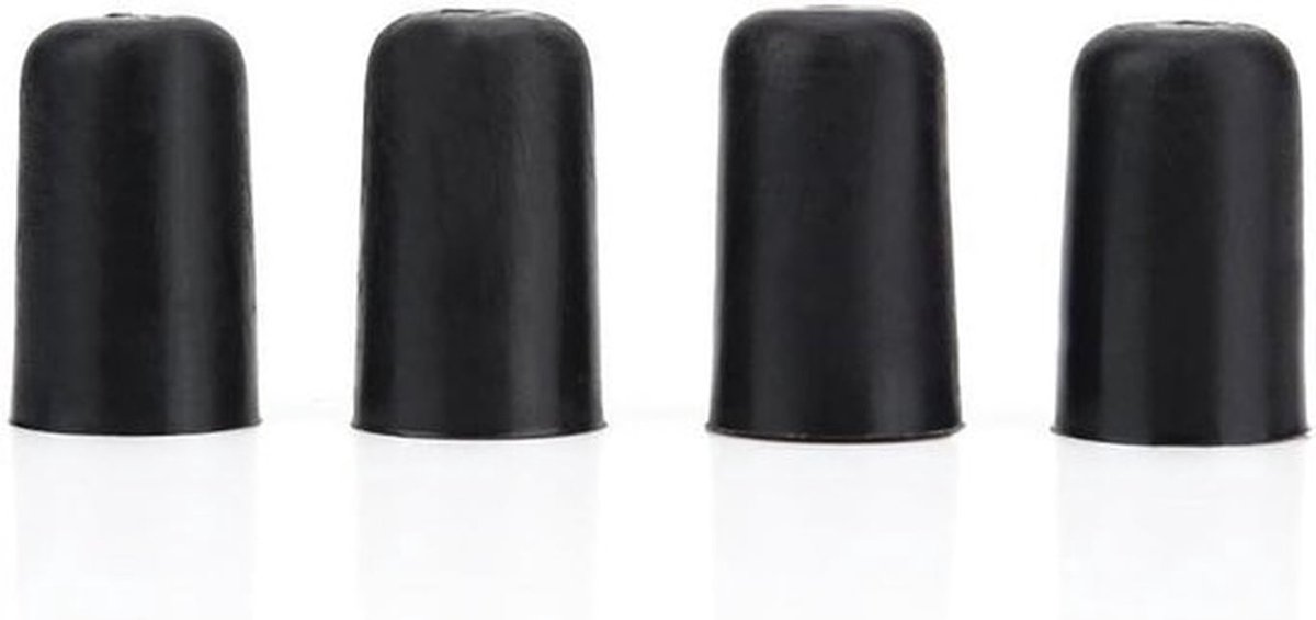 Antislip Cello Endpin Kapjes 4 Stuks - Zwart Rubber - Instrument Beschermers