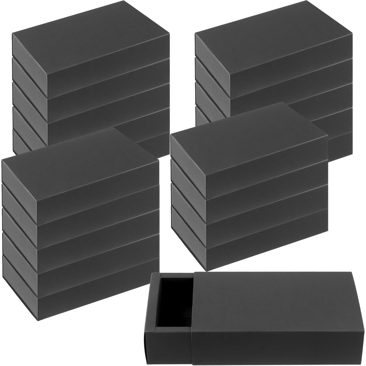 Vlemico - Ladebox - Papieren geschenkdozen - Kraftpapier zwart - Cadeauverpakking - Perfect voor feest en bruiloft - 20 stuks
