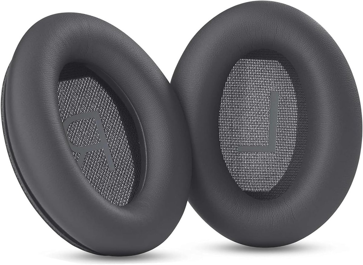 Vervangende Oorkussens voor Draadloze Hoofdtelefoons met Echte Leren Bekleding, Geschikt voor QC SE en QC45