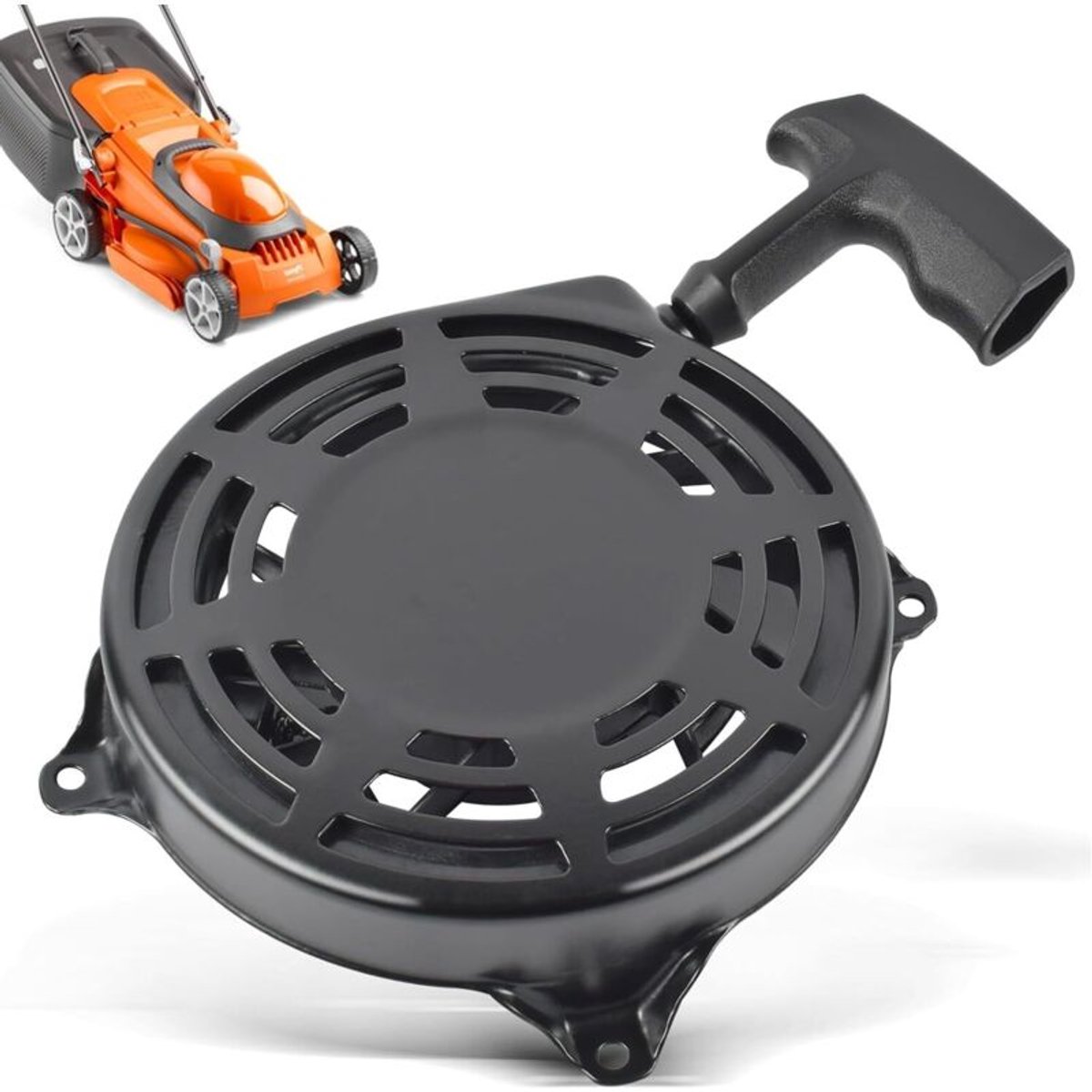 Motorstarter met terugslagmechanisme, complete startmotor met terugslagmechanisme, geschikt voor Briggs & Stratton 497680 498144, Oregon 31-068 Rotary 12368, 150-32, MC 180, MC-10 grasmaaiers/grondfrezen met kabelstarter.
