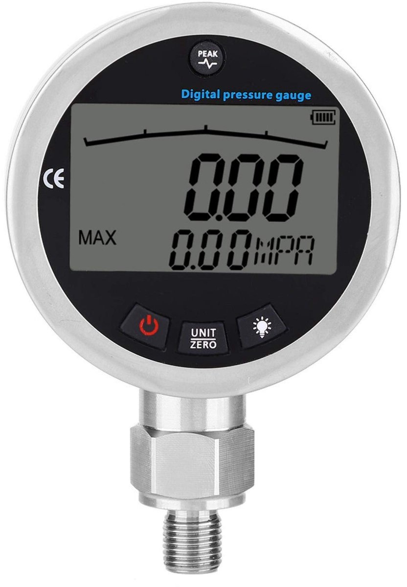Livia home - Digitale Drukmeter - Hoge Precisie - G1/4 Aansluiting - Hydraulische Drukmeter - Voor Professioneel Gebruik - 400 BAR - Voor Technisch Ge