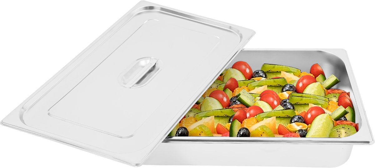 Voedselbak Met Deksel 7.5l Roestvrijstalen Containers Voedselcontainers Stoomtafelbak Ovenschaal Gastrobak