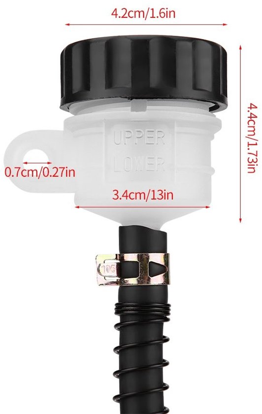 Hoofdremcilinder - Hoofdremcilinder En Onderdelen - Achterste Voetrem Hydraulische Hoofdremcilinder Pomp Reservoir Voor Gsxr 600 750 1000 1300 Motorfiets Accessoires — afbeelding 5