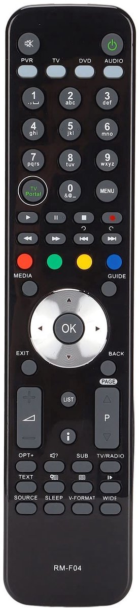 Vlemico - Afstandsbediening - Vervangende Afstandsbediening - Comfortabele grip - Stabiele prestaties - Geschikt voor RM-F04 - Compact ontwerp