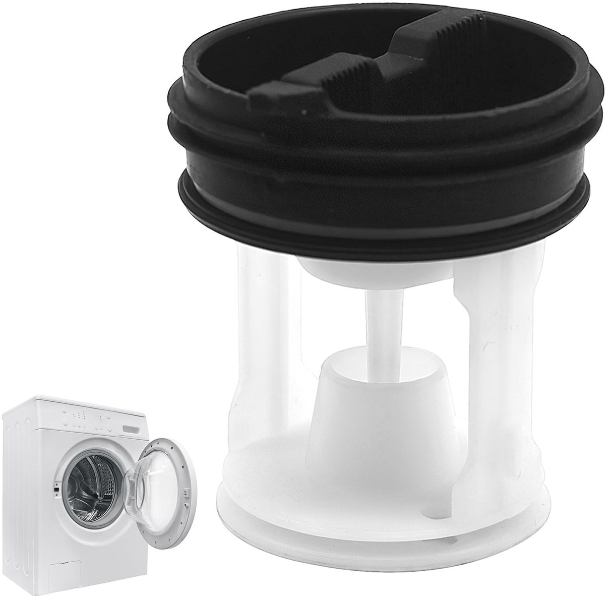 Vlemico - Pluisfilter Vervangingsfilter - Hoog Rendement - Optimale Bescherming Afvoerpomp - Duurzaam Materiaal - Efficiëntie Wasmachine - Geschikt...