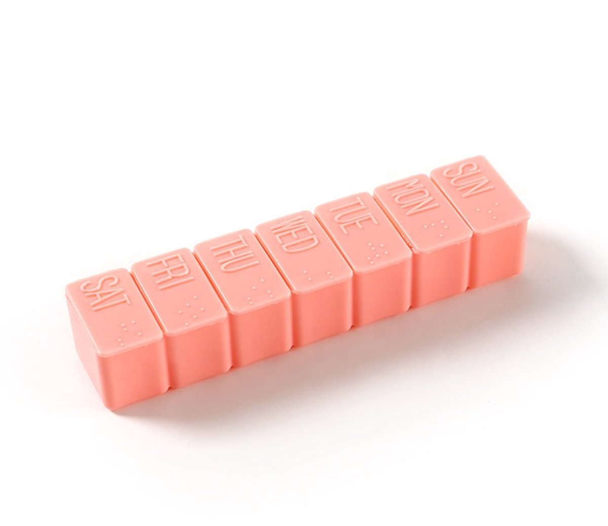 Go Go Gadget - Pillen organizer - Pillendoosje - Klik systeem - 7 dagen - 1 vakje per dag - Compact - 1 stuk - Roze