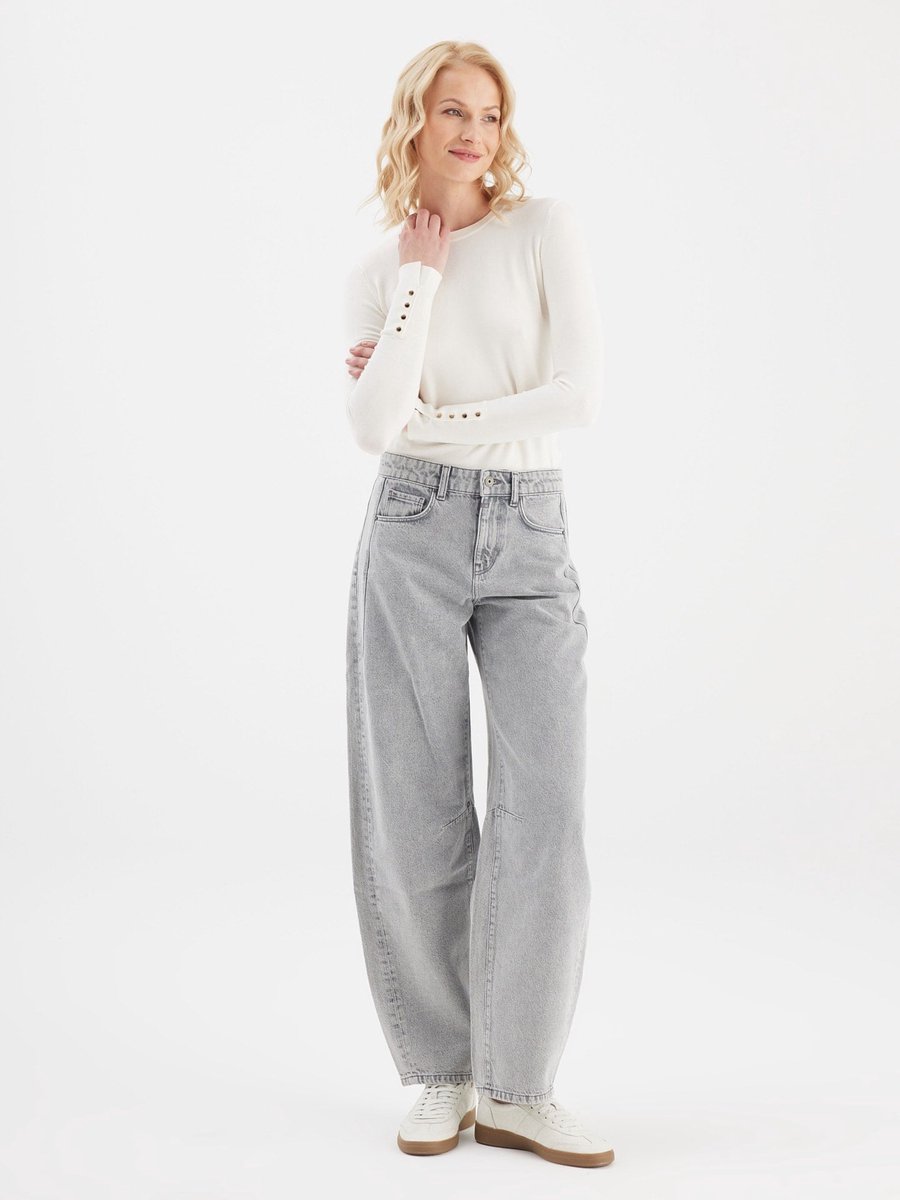 COJ - Clara - Balloon Fit Jeans - Marble Grey