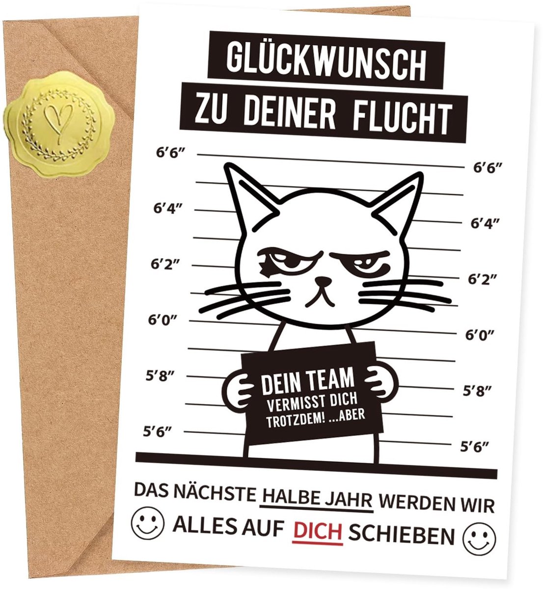 Livia home - Afscheidskaart - Grappige afscheidskaart - Warm ontwerp - A6 formaat - Cadeau-idee voor collega's - Emotionele stijl - Geschikt voor afsc