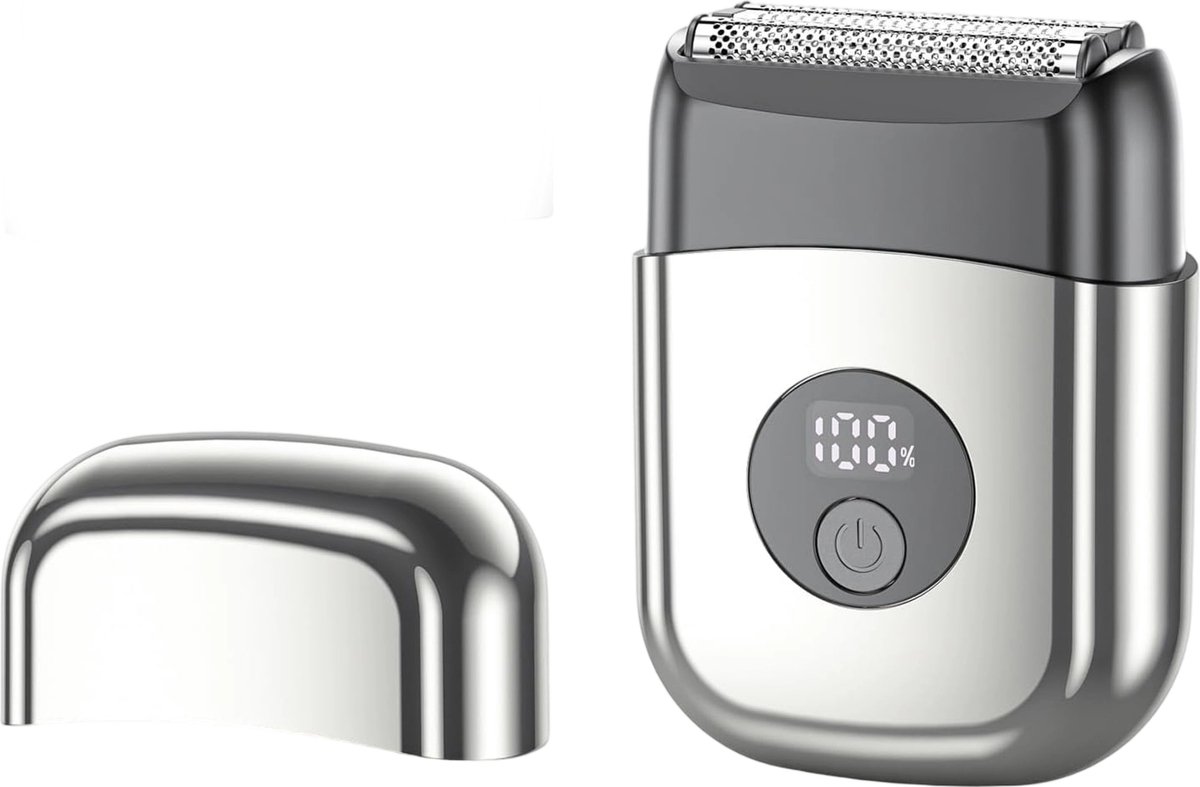 Ladyshave - Ladyshaves voor vrouwen - Draadloos - LED-display - Oplaadbaar - Geschikt voor bikinilijn, oksels, benen, armen, lichaam, gezicht en intieme zone - Grijs