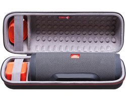 Draagbare Beschermcase voor JBL Charge Essential 2 en 3 - Waterdicht, Geschikt voor Bluetooth Speakers, Groot Formaat (Grijs)