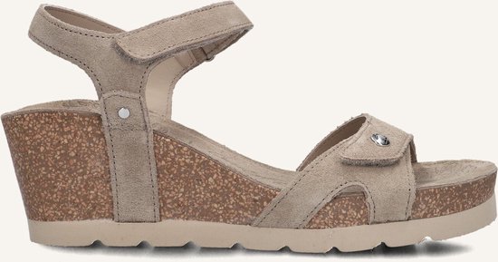 Panama Jack Julia Sandalen - Met Sleehak - Dames - Taupe - Maat 38
