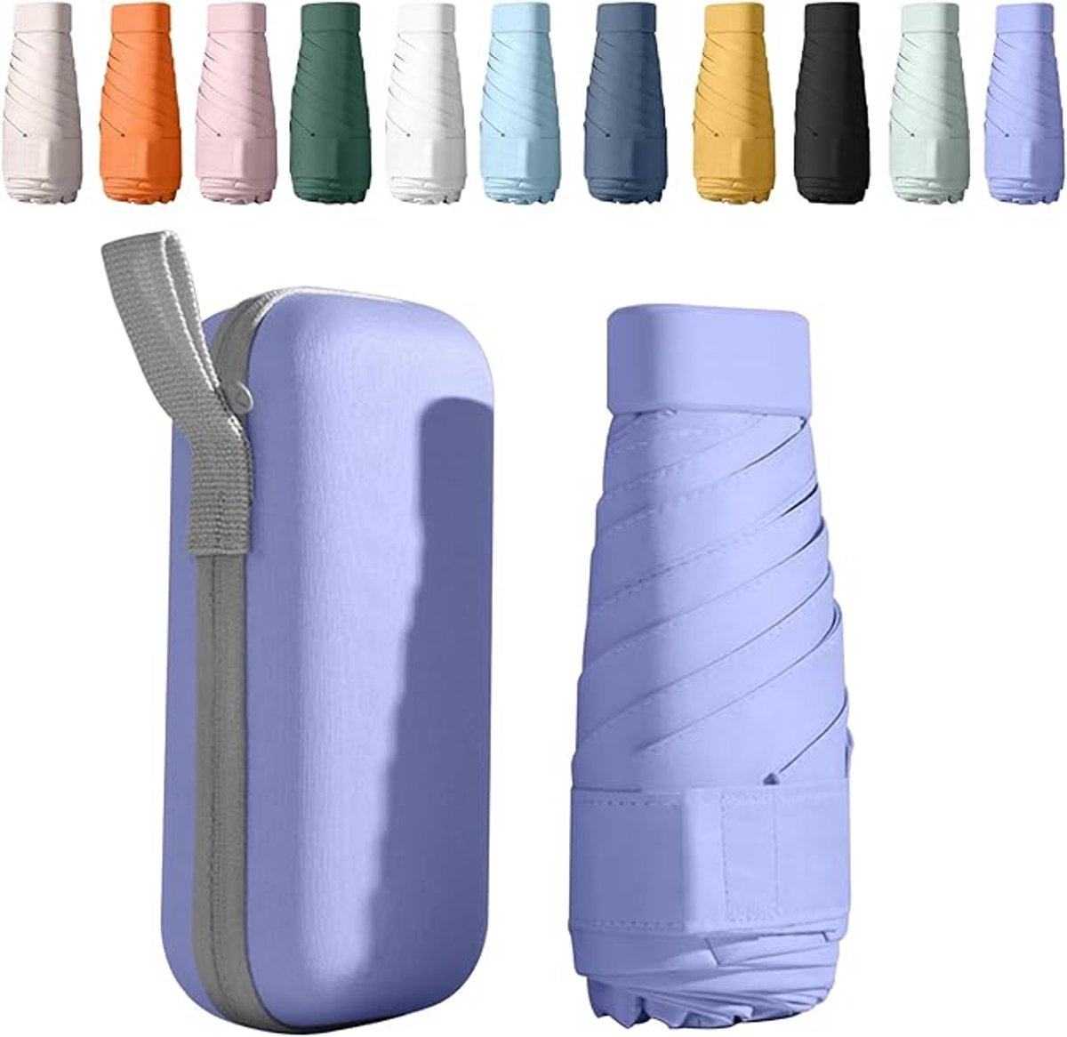 Zakparaplu - Mini Paraplu - Reisparaplu Klein - Compacte Paraplu - Opvouwbaar - Windbestendig - Lichtgewicht - UFP 50+ - Paars - van Imperatoris