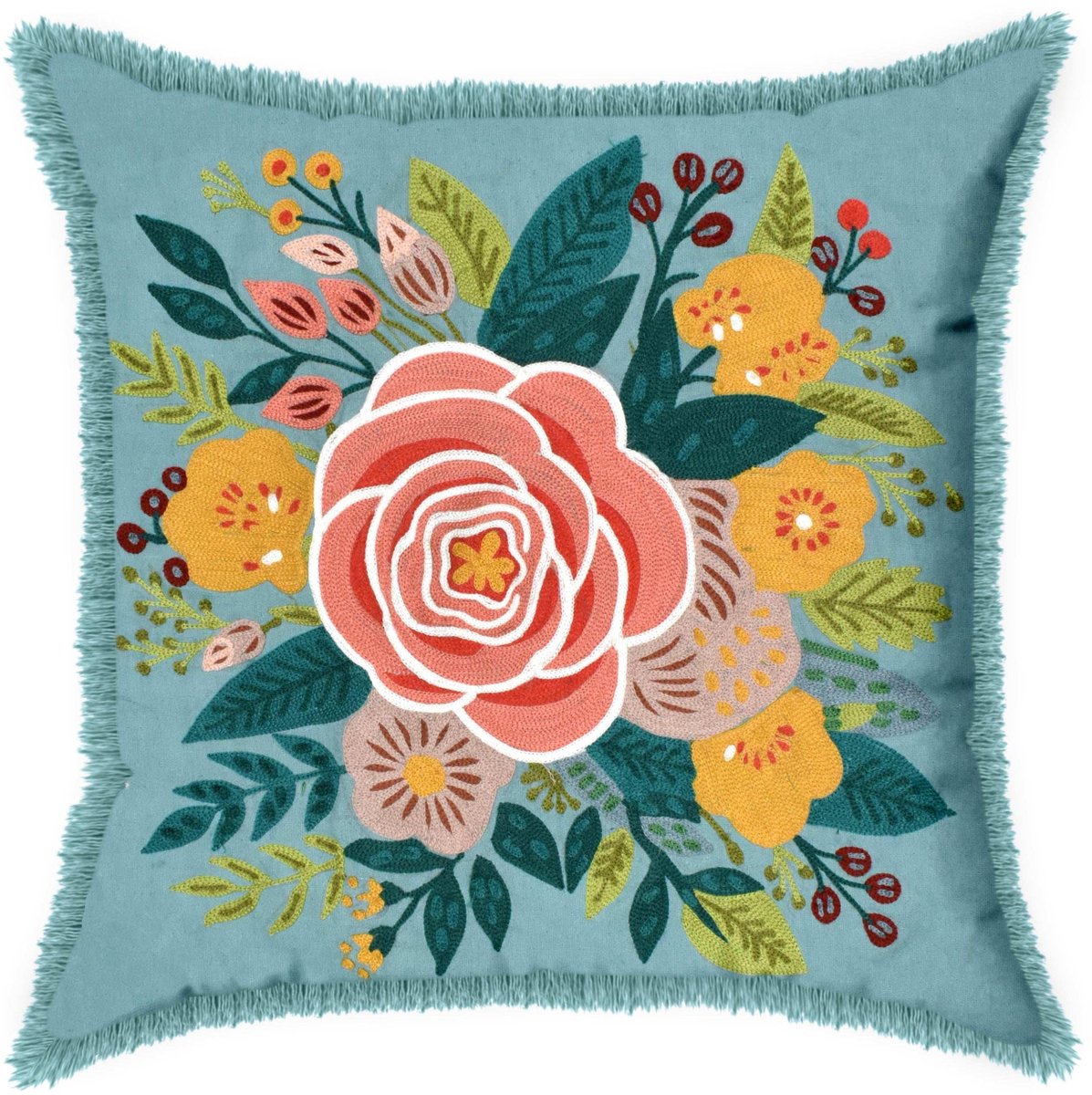 House of Nature Cushion Blooming Breeze 45x45cm Groenblauw