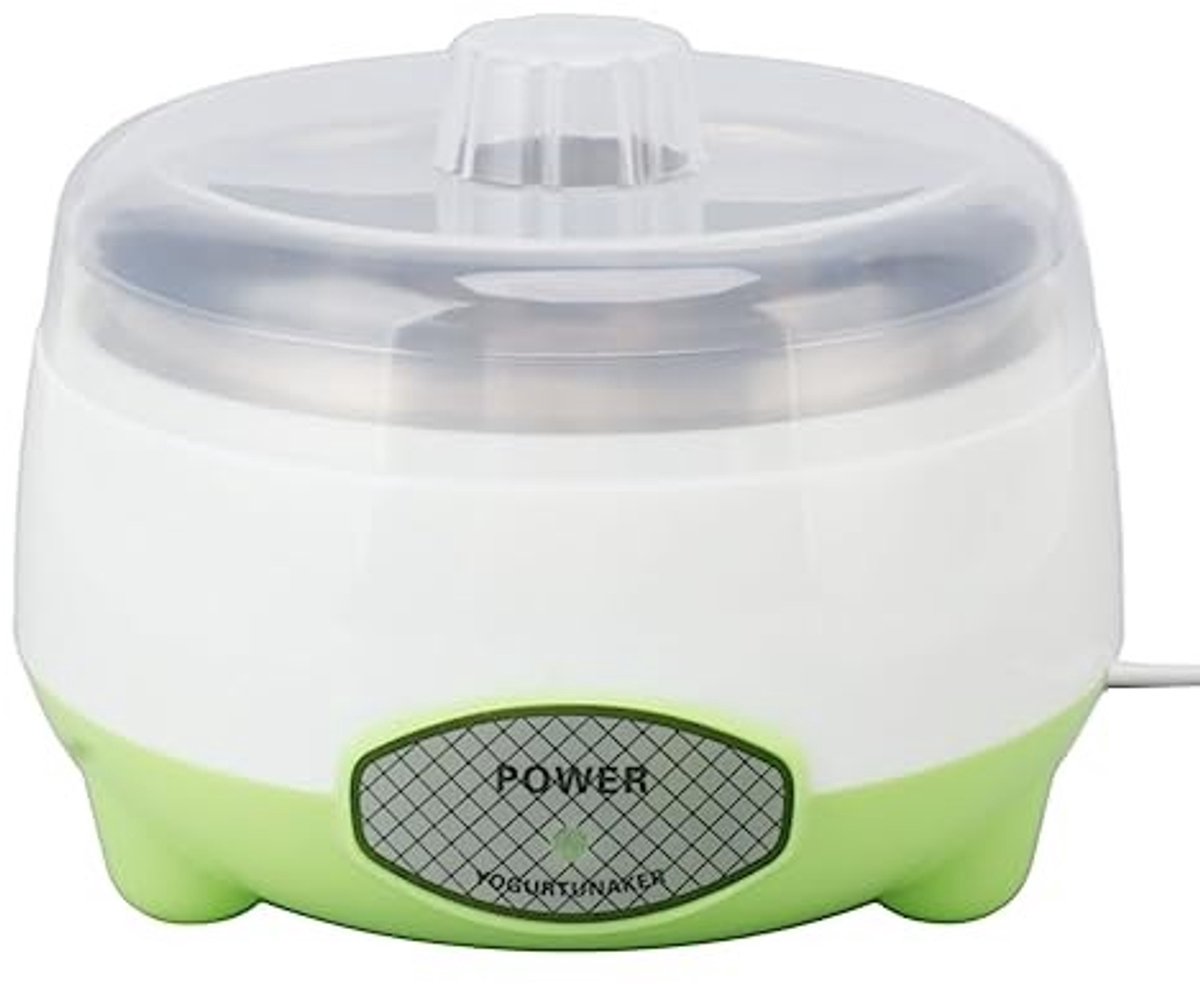 Dailygoods - Yoghurtmaker - Zelfgemaakte Yoghurt - Roestvrijstalen Container - Groen - Voedzame Yoghurt - Voor Thuisgebruik - 15W