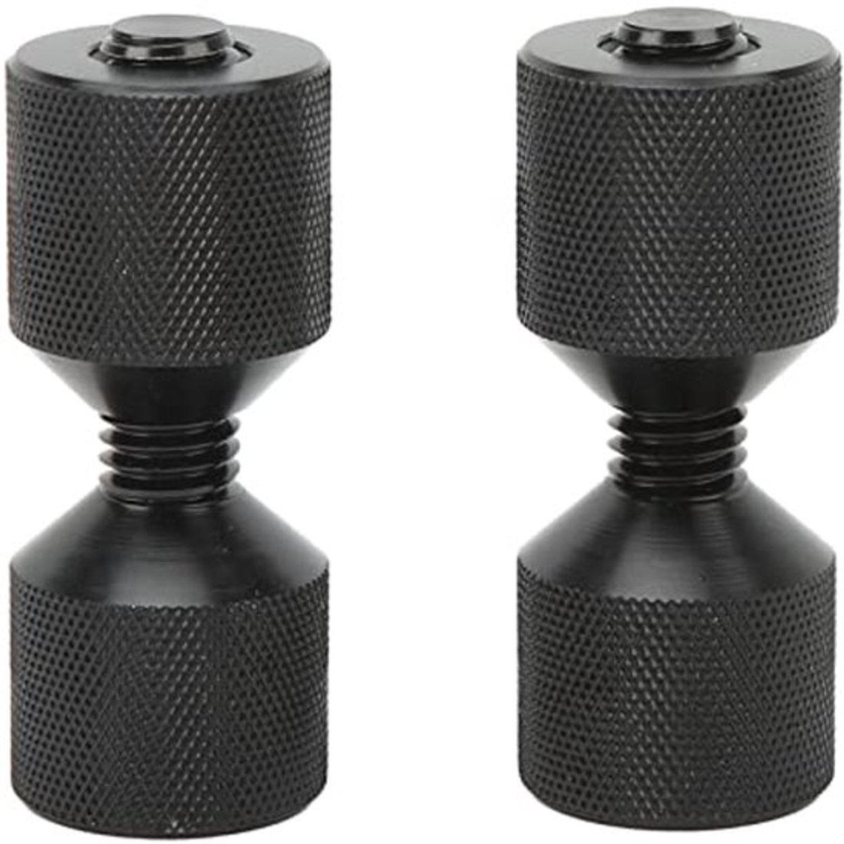 Twee Gatenpinnen Set, 2 Stuks Aluminium 2 Gats Flens Uitlijningsspeld handig te Gebruiken Duurzame Geschroefde Twee Gatenpinnen met Geanodiseerde Oxide Zwarte Eindig voor Schip