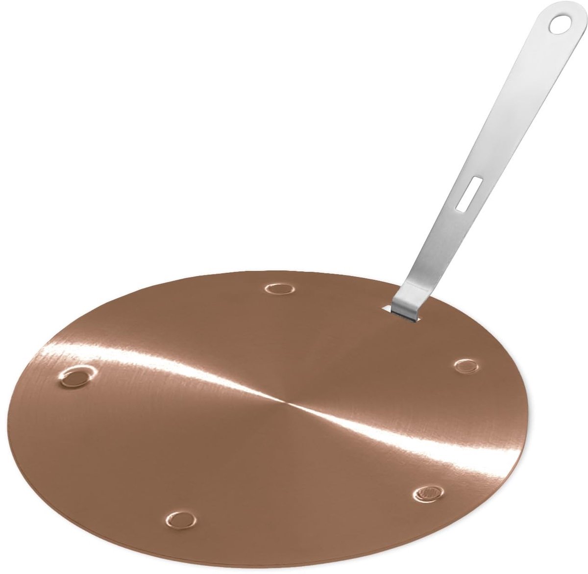 Dailygoods - Warmteverdelingsplaat - Inductie-adapter - Afneembare handgreep - Roségoud - Geschikt voor inductiekookplaten - 16 cm - Keukenaccessoire