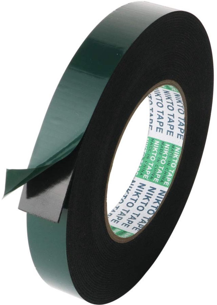 Dailygoods - Foam mounting tape - Sterke hechting - Waterproof - Zwart - Dubbelzijdig plakkend - Perfect voor diverse oppervlakken - 20 mm x 10 m