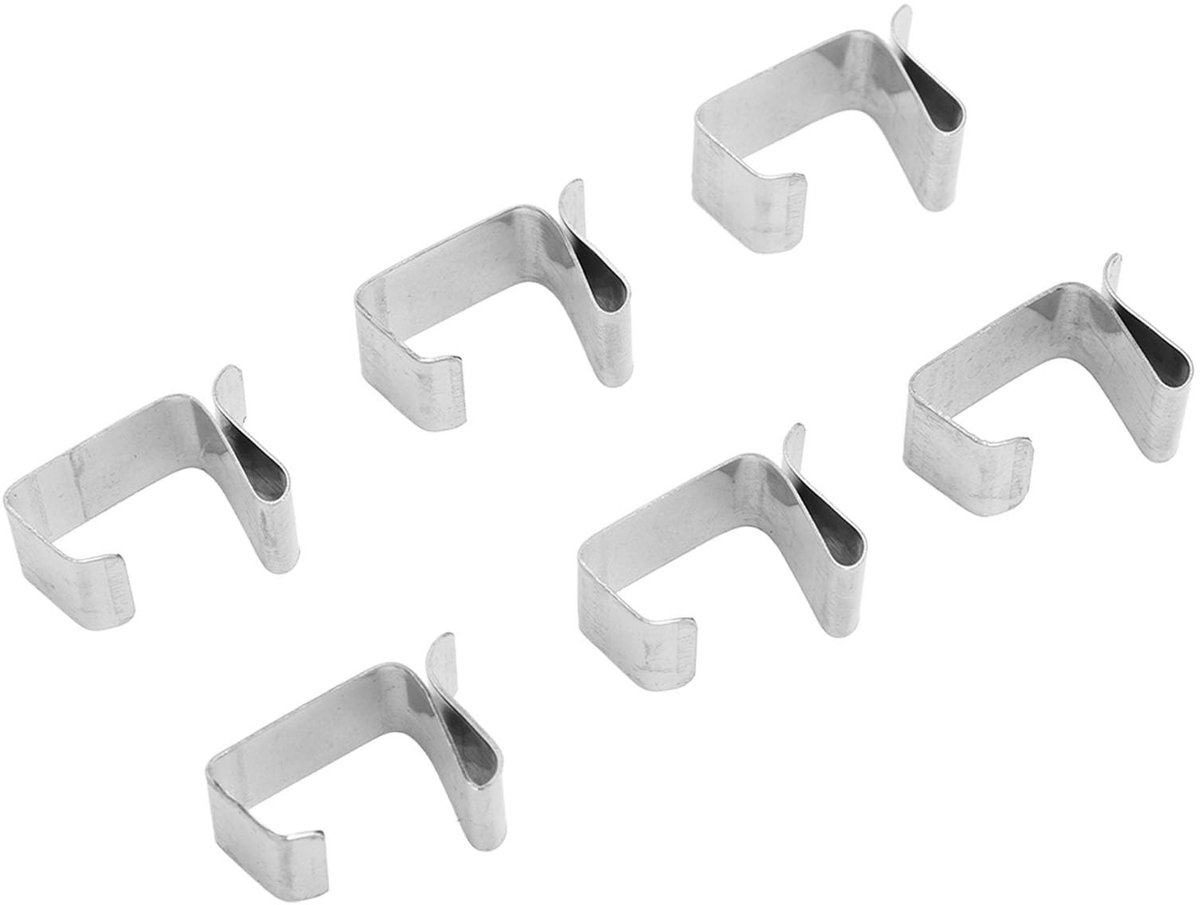 Dailygoods - Roestvrij Staal Haken - Istmas Lichten - Weerbestendig - Zilver - Decoratieve Hangers - Voor Buiten - 50 Stuks