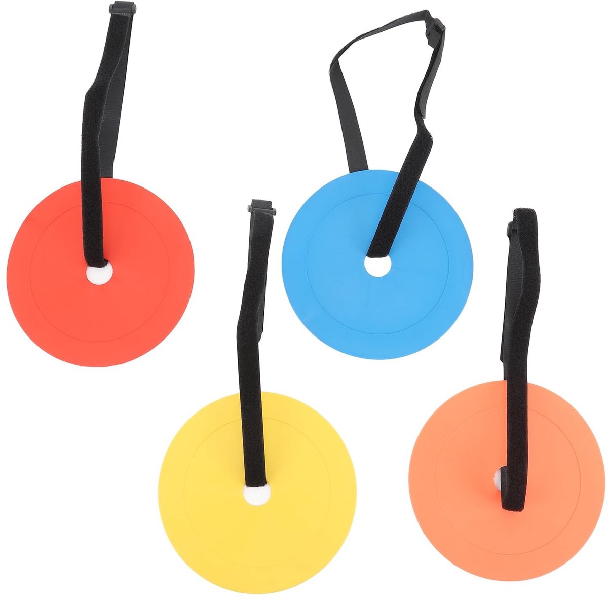 Dailygoods - Voetbaldoel - Trainingsdoelschijven - Flexibel en Slijtvast - Meerkleurig - Agility Schijven - Perfect voor Voetbal en Hockey - 4 Schijve