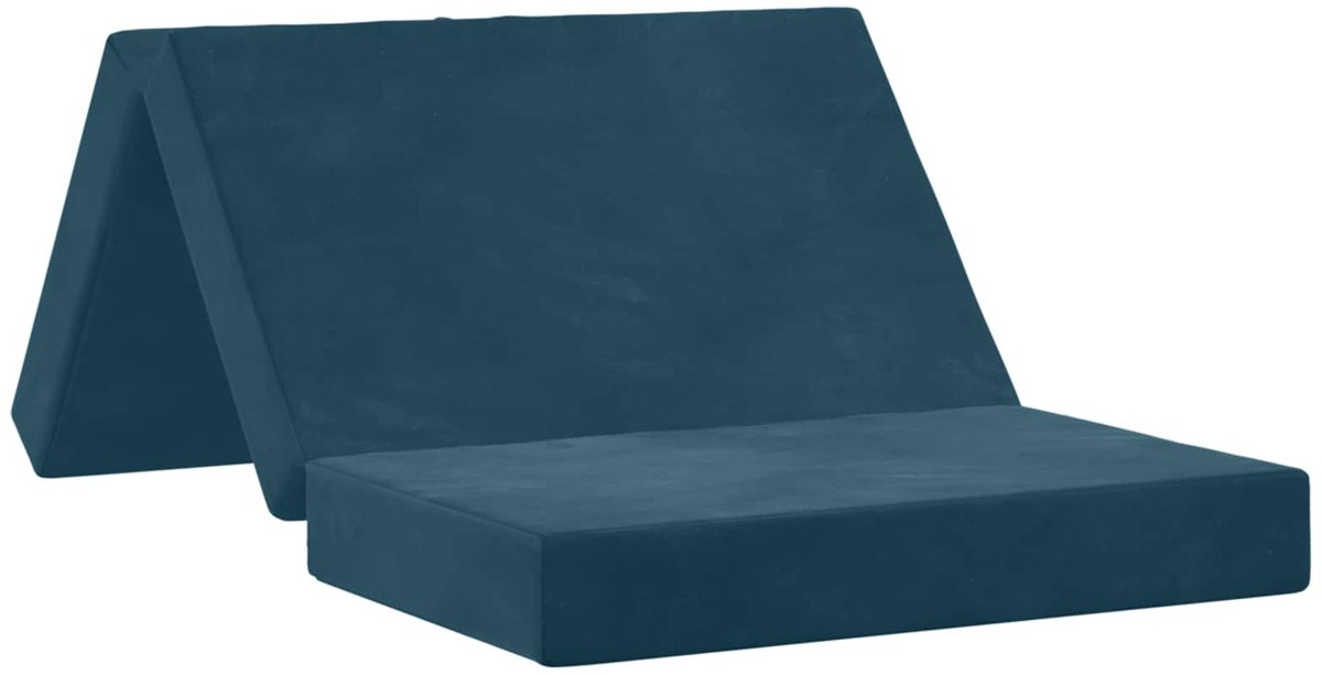 vidaXL Vouwbare - Sofa - Bed - 80 - x - 67 - x - 45 - cm - Blauw