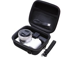 Duurzame camera tas voor Sony ZV-1F, ZV-1, ZV-1 II en ZV-E10 met ruimte voor lenzen en accessoires - Inclusief afneembare verdelers, zwart, maat M
