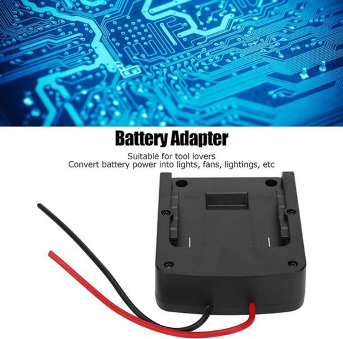Accuadapter Convertoradapter voor 144V/18V Lithium naar DIY kabeluitgang