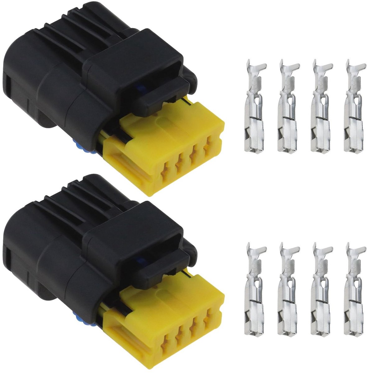 Dailygoods - 4 Pin Achterlicht Connector - Vervangingsonderdelen - Duurzaam - Auto Accessoires - Compatibel met Qashqai 2 en J10 - 2 Stuks