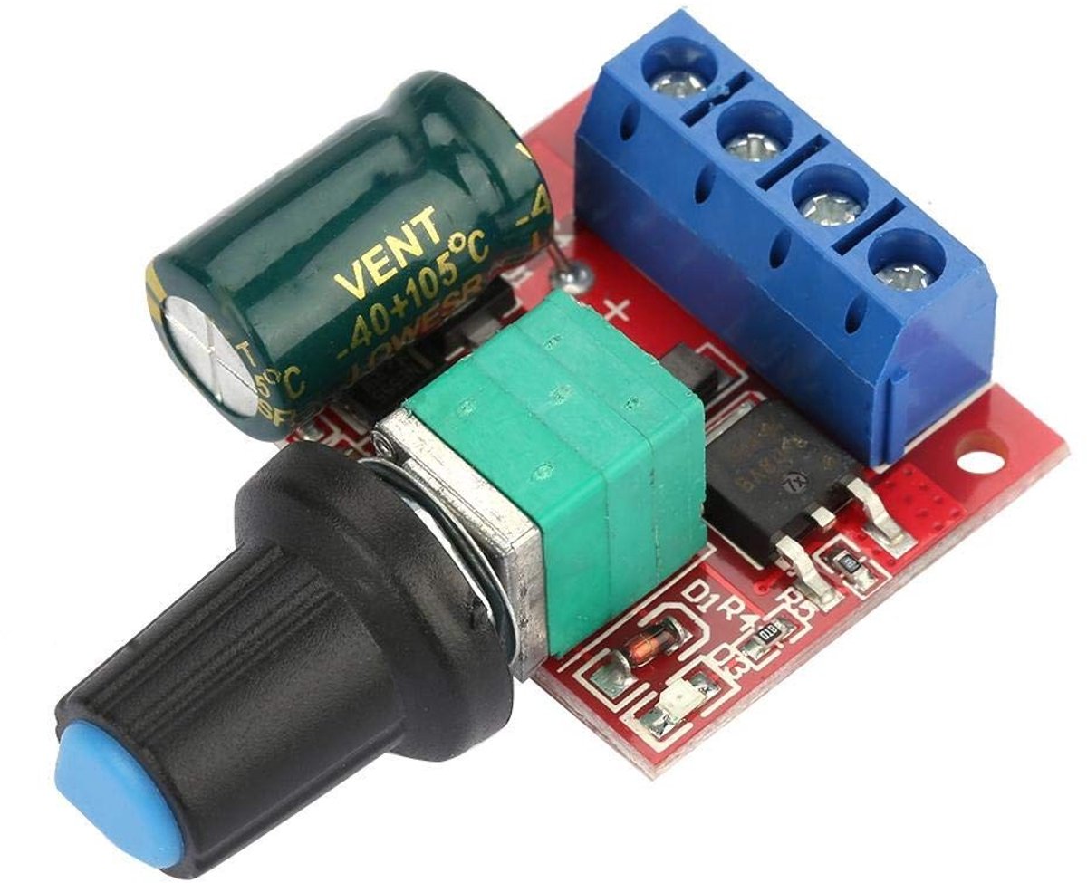Dailygoods - Motor Speed Controller - Regelaar - Efficiënt en Betrouwbaar - 5V-28V 5A - Voor DC Motoren - Compact en Duurzaam
