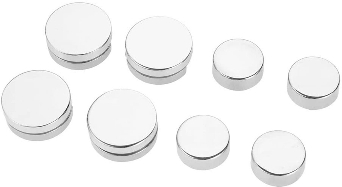 Dailygoody - RVS Spiegelbeugels - 8 Stuks - Max 15kg - Inclusief Schroeven - Voor Glas - Sterke Bevestiging - Geschikt voor Meubels - Zilver