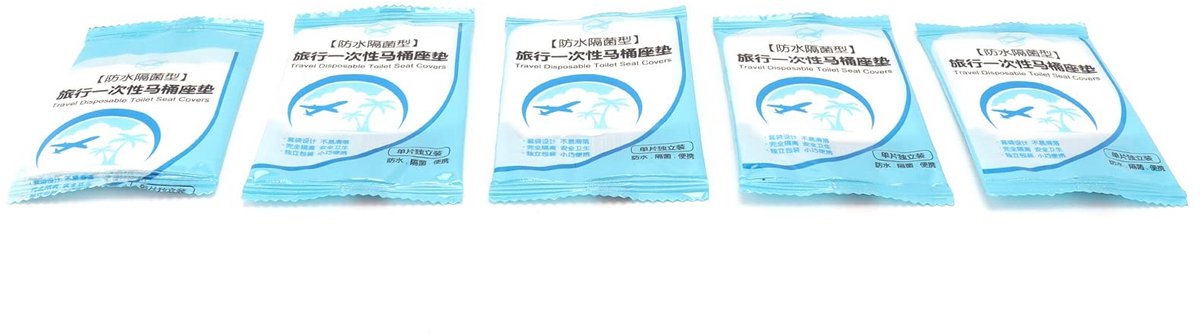 Dailygoody - Spacnana Wegwerp Toiletpad - 50 Stuks Waterdicht en Antislip Hygiënisch Toiletbrilhoesje voor op Reis