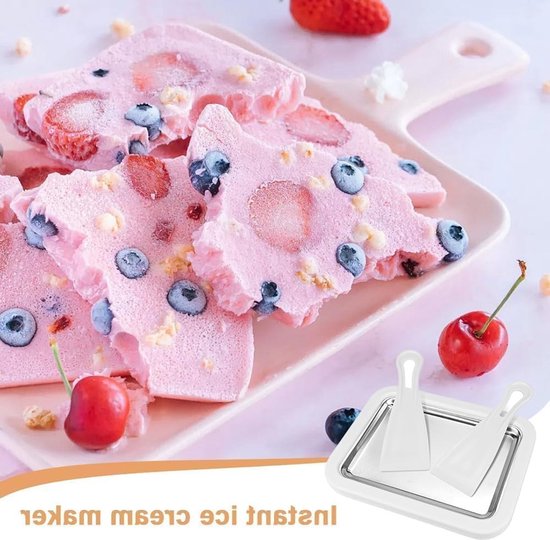 Zelfgemaakte Rolijs: Roller Pan met 2 Spatels voor Sorbet, Frozen Yogurt en Gelato, DIY IJs Machine — afbeelding 4