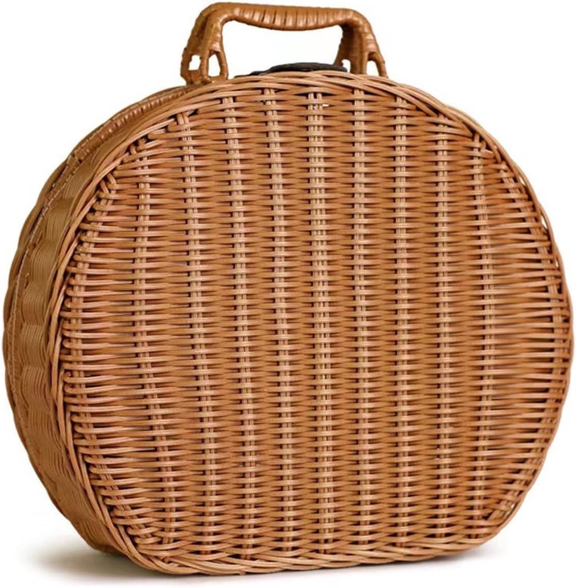 Vintage Wicker Opbergmand Koffer voor Kleding, Dekens, Handdoeken en Speelgoed - Ideale Cadeaumand en Decoratieve Opbergoplossing
