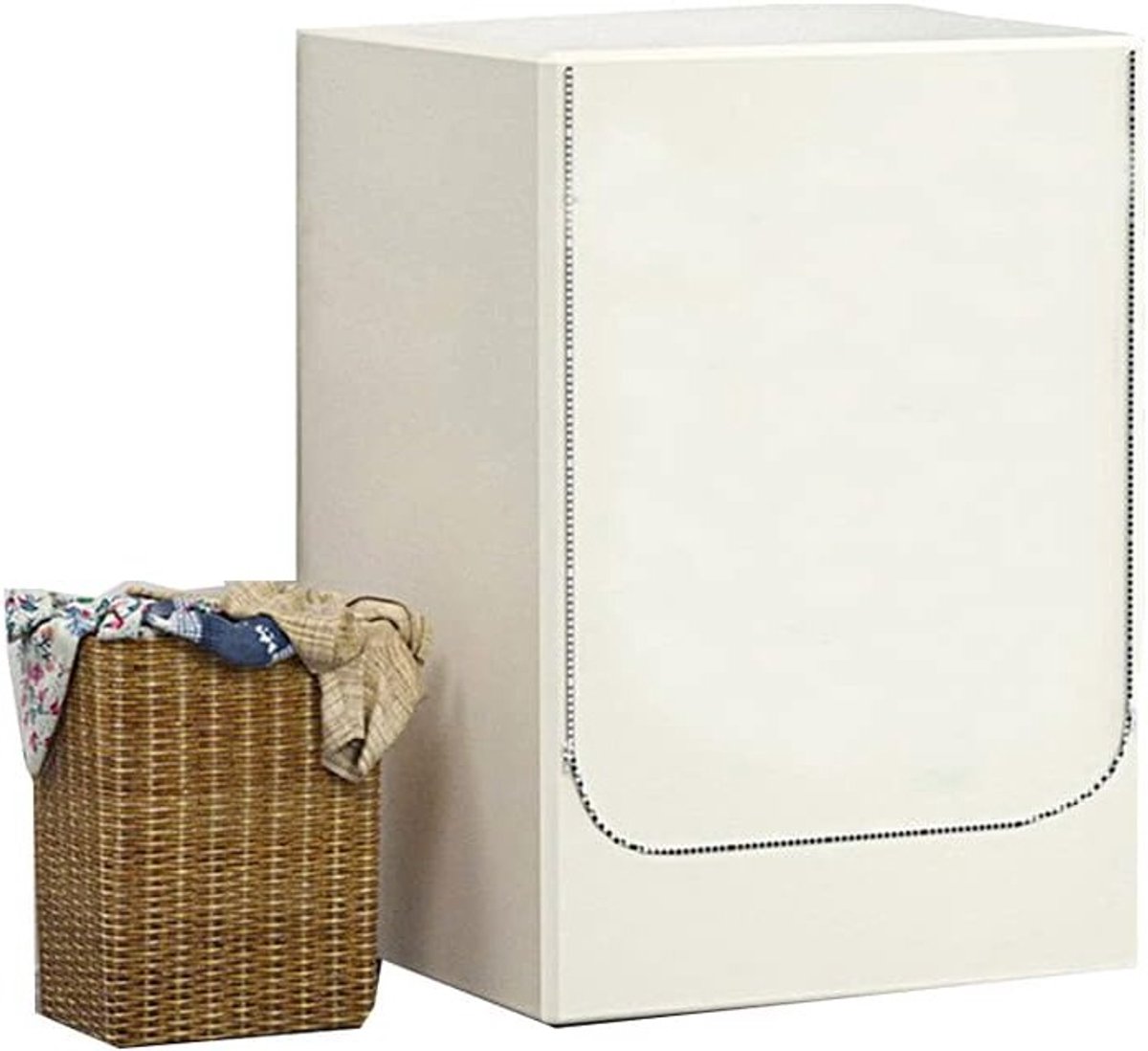 Beschermhoes voor Wasmachine - Stofdichte en Waterbestendige Dekking voor Voorladers en Wasdrogers - Lichtbeige, Geschikt voor de meeste modellen, 85 x 60 x 44 cm