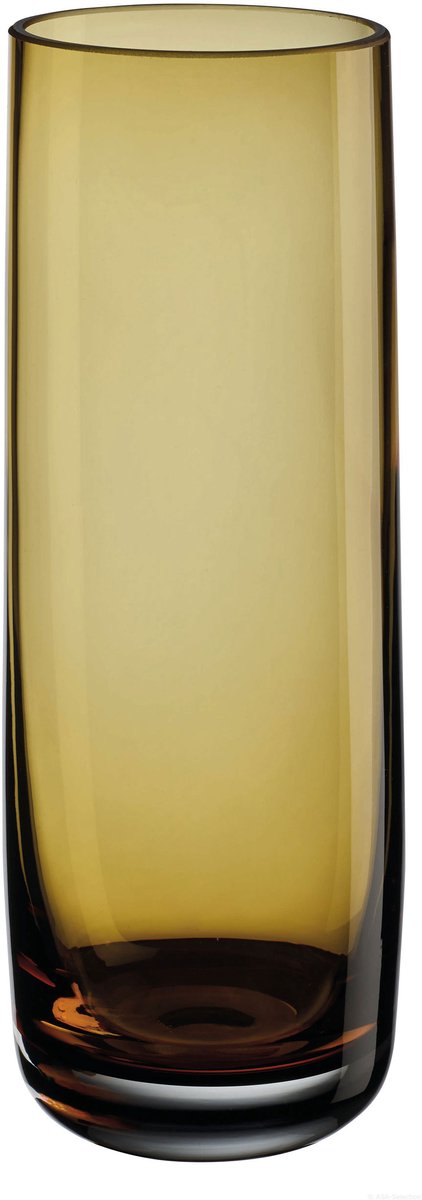 ASA Selection ajana vaas / windlicht amber, bloemenvaas, decoratieve vaas, glas, geel, H 22 cm, 88013009