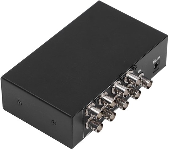 8 Poort 1 in 8 uit BNC Video-Splitter Box 1080P Coaxiale Verdeler Versterker Audio Extractor voor Video Monitoring Systeem CCTV Beveiligingscamera met EU-stekker van GEMIX. — afbeelding 3