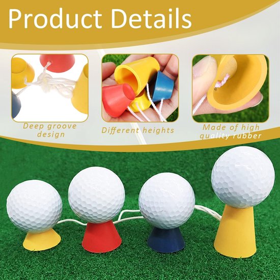 SPHProducts - Golf Tees Set - Rubber Golf Tees - Ideaal voor golfspelers - Diverse maten en kleuren - Versterkt spelervaring - Geschikt voor elke golfe... van Sphproducts — afbeelding 4