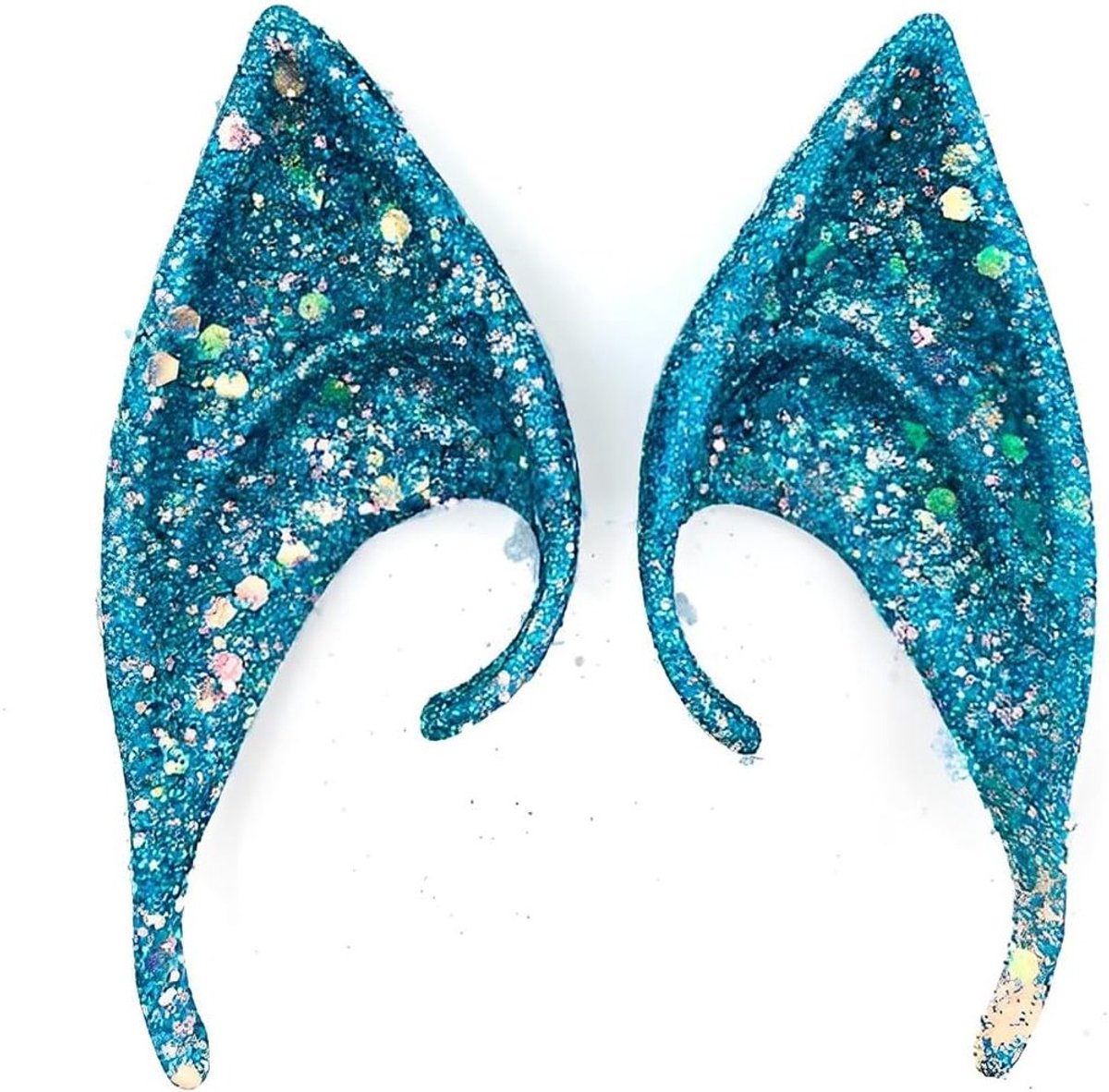 Elf Ears voor Vrouwen, Latex Feeënoren in Blauw, XS Maat, Perfect voor Cosplay en Festivals