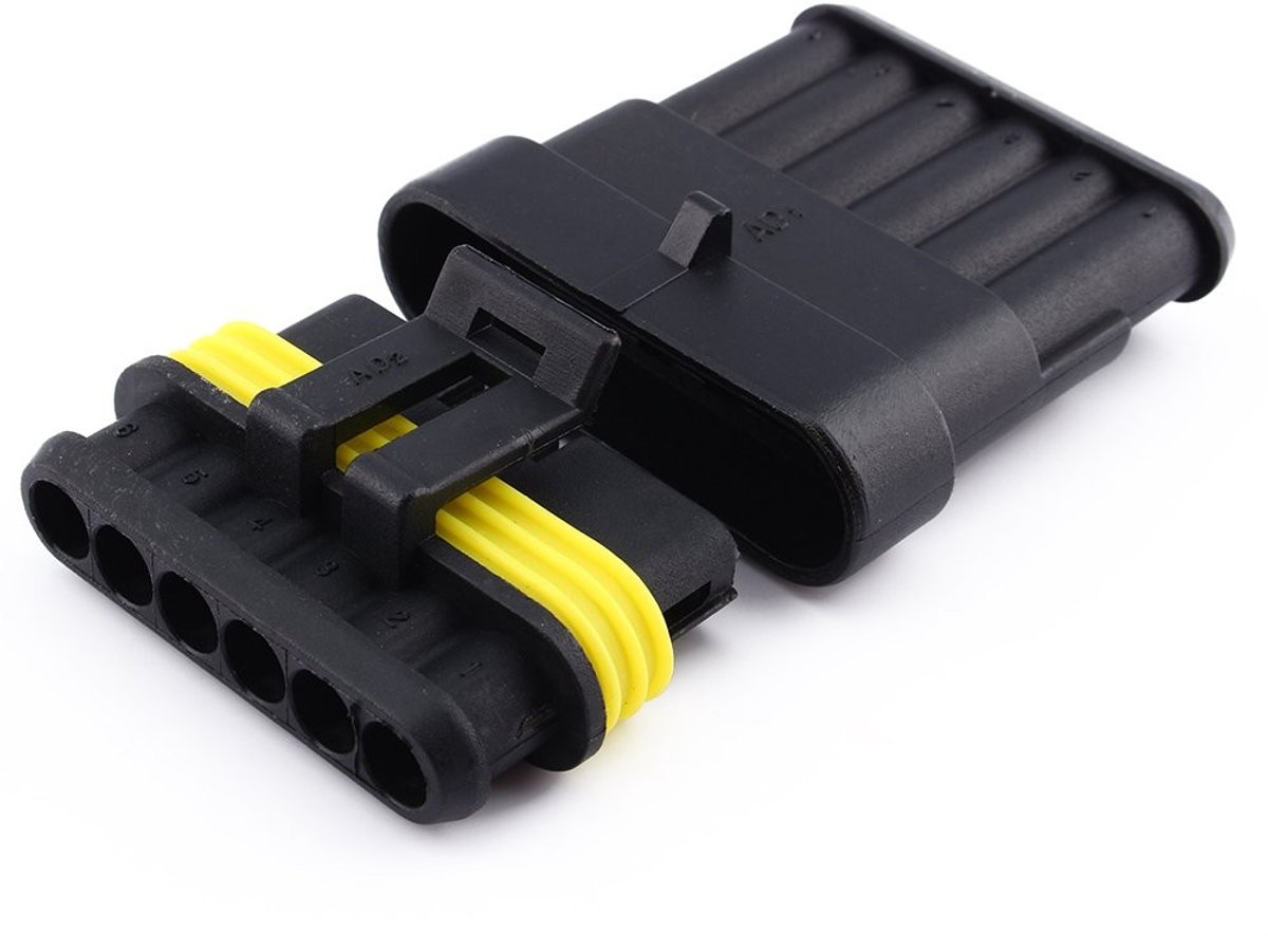 Dailygoody - Waterdichte Elektrische Draad Connector - 1-6 Manier - Verzegeld en Betrouwbaar - Populair - Mannelijke en Vrouwelijke Socket - Geschikt