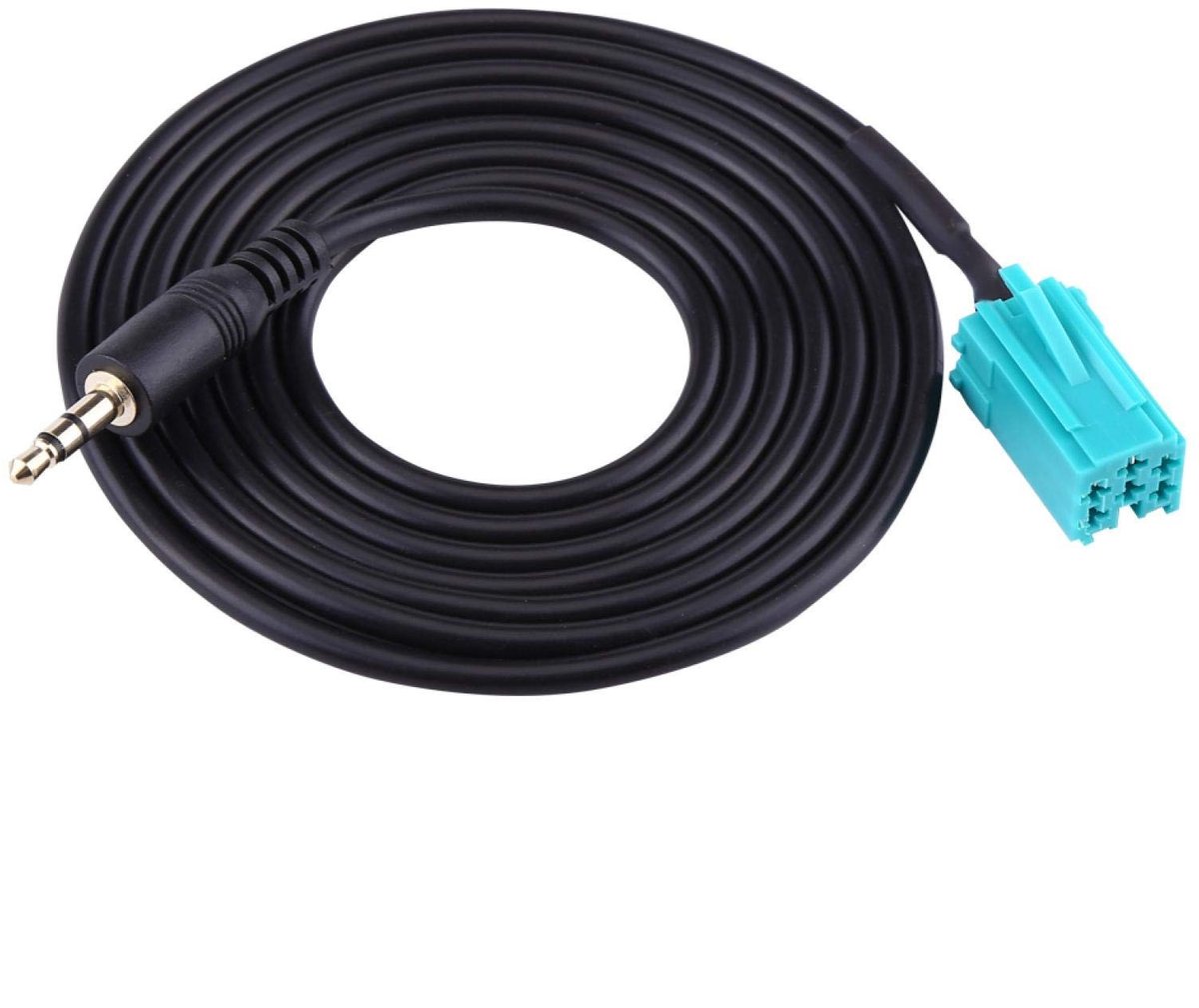 Allecto - AUX-Kabel voor Autoradio - 6-polige naar 3,5 mm - Geschikt voor Espace Laguna Scenic Twingo Modus Master - Kwaliteitsadapter - Gemakkelij...