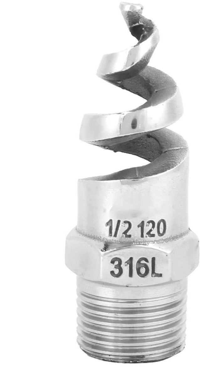 Dailygoody - spiraalvormig mondstuk - anti-verstopping - G1/2 DN15 - roestvrij staal - bewatering accessoires - geschikt voor tuin en landbouw - 10 x