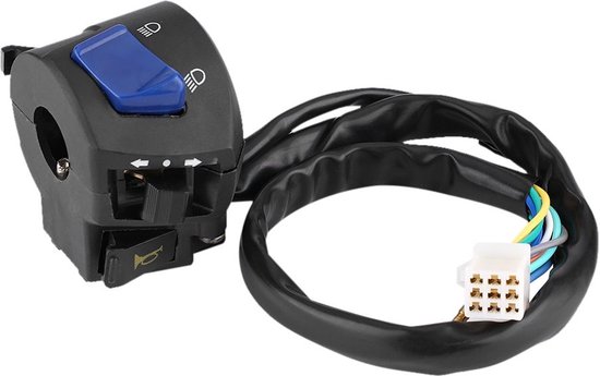 Dailygoody - Stuurschakelaar Motorfiets - 12V - Duurzaam en Weerbestendig - 7/8 Inch - Met Claxon en Ontsteking - Geschikt voor Diverse Motoren - Incl..